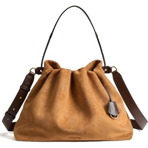 image:imageBOSTANTEN Slouchy Hobo Bag for Women Drawstring Crossbody Shoulder PurseBrown