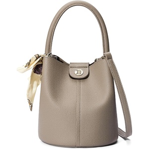 image:imageBOSTANTEN Small Crossbody Bags for Women Vegan Leather Purse Bucket bagCamel Brown